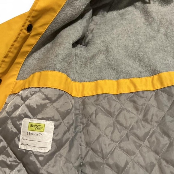 Yellow and black firefighter raincoat with hood #kidcore #rave - Picture 6 of 7